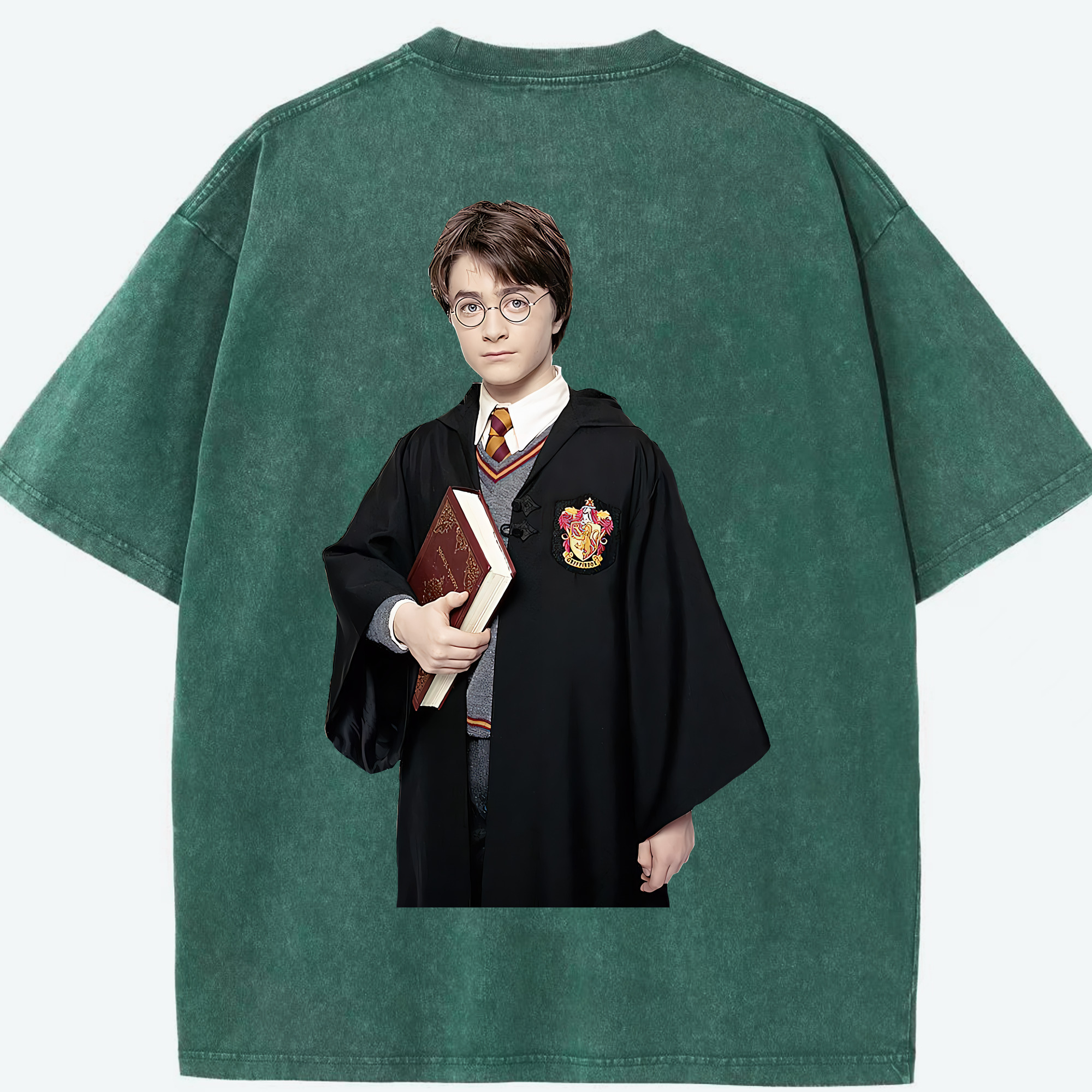 （画像用） Harry Potter ハリー・ポッターシリーズ 綿100% ヴィンテージ風 半袖Tシャツ（背面プリント）